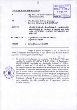 INFORME 019-2006-AGN/OGAJ