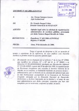 INFORME 443-2006-AGN/OGAJ