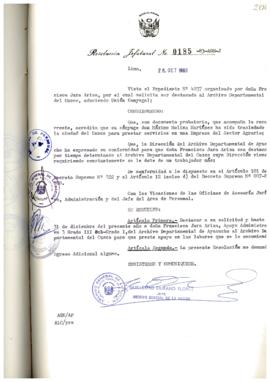 Resolución Jefatural N° 185-1983/AGN/J