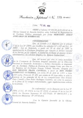 Resolución Jefatural N° 179-1999/AGN/J