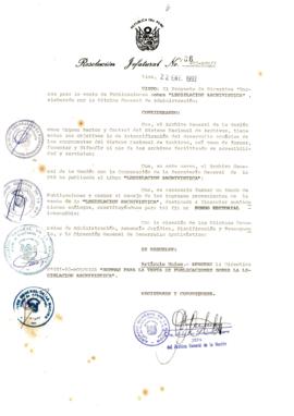Resolución Jefatural N° 006-1993/AGN/J