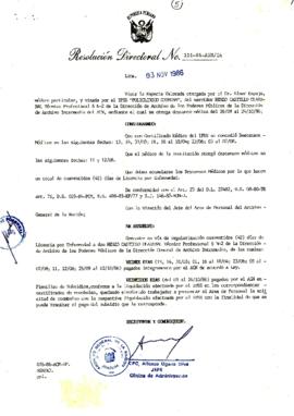 Resolución Directoral N° 111-86-AGN/OA