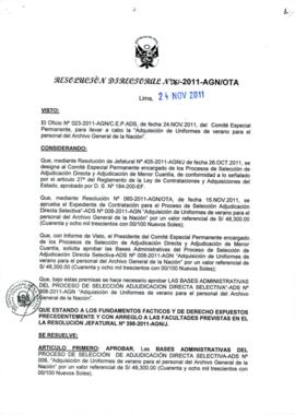 Resolución Directoral N° 061-2011-AGN/OTA