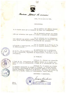 Resolución Jefatural N° 020-1990/AGN/J
