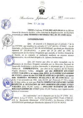 Resolución Jefatural N° 167-2002/AGN/J