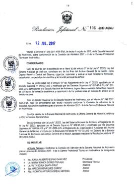 Resolución Jefatural N° 106-2017-AGN/J