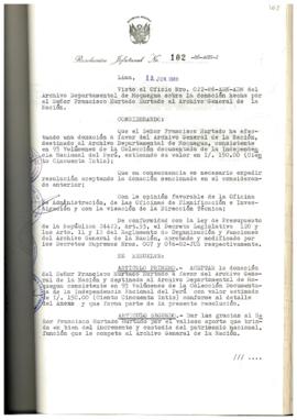 Resolución Jefatural N° 102-1986/AGN/J