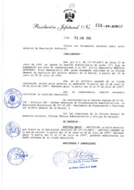 Resolución Jefatural N° 158-1999/AGN/J