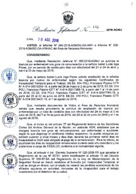 Resolución Jefatural N° 186-2018-AGN/J