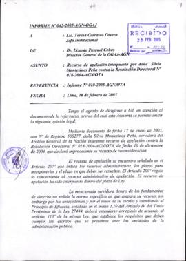 INFORME 042-2005-AGN-OGAJ