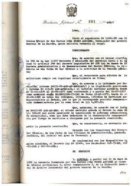 Resolución Jefatural N° 091-1986/AGN/J