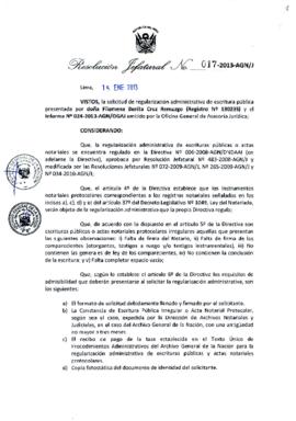 Resolución Jefatural N° 017-2013-AGN/J