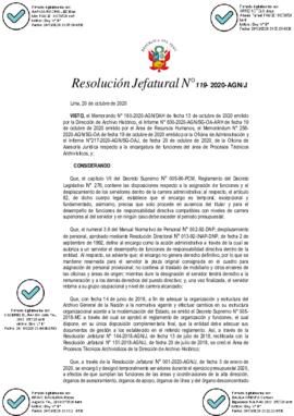 Resolución Jefatural N° 119-2020-AGN/J