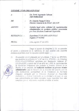 INFORME 149-2001-AGN-OGAJ