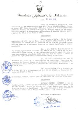 Resolución Jefatural N° 133-1998/AGN/J