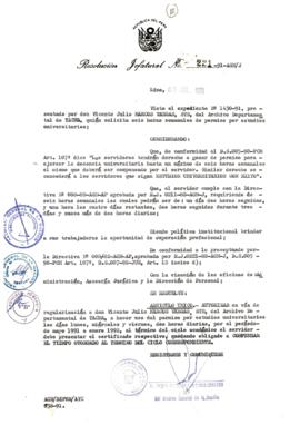 Resolución Jefatural N° 221-1991/AGN/J