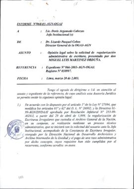 INFORME 066-A-2003-AGN-OGAJ