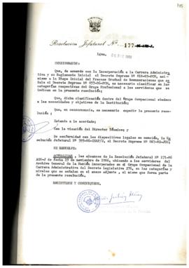Resolución Jefatural N° 177-1986/AGN/J