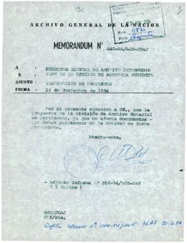MEMORANDUM 040-84/AGN-JOAJ