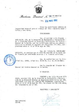 Resolución Directoral N° 016-92-AGN/DIGA