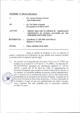 INFORME 189-2003-AGN-OGAJ