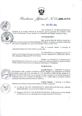 Resolución Jefatural N° 503-2008-AGN/J