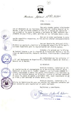 Resolución Jefatural N° 115-1988/AGN/J