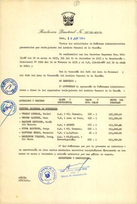 Resolución Directoral N° 047/83-AGN/OA