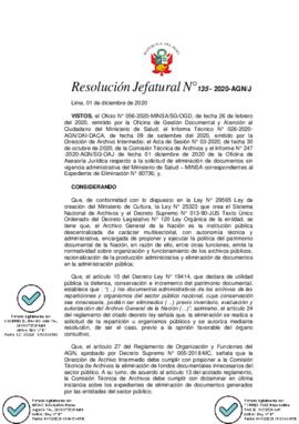 Resolución Jefatural N° 135-2020-AGN/J