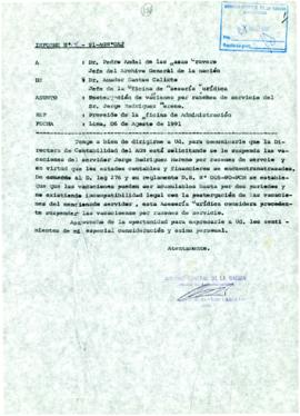 INFORME 146-91-AGN/OAJ
