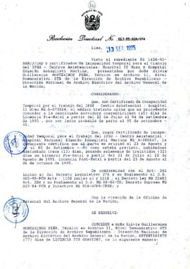 Resolución Directoral N° 017-95-AGN/OTA