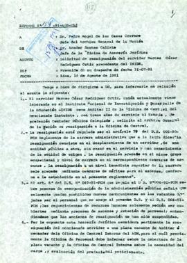 INFORME 154-91-AGN/OAJ