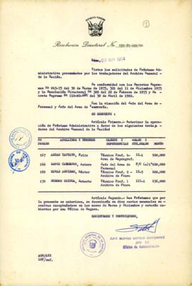 Resolución Directoral N° 90-84-AGN/OA