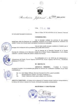 Resolución Jefatural N° 280-2000/AGN/J