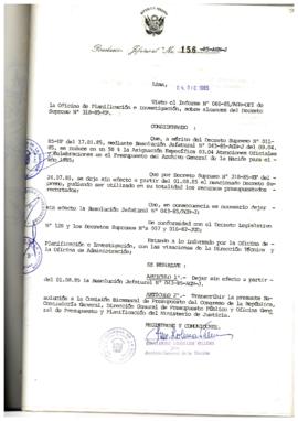 Resolución Jefatural N° 156-1985/AGN/J