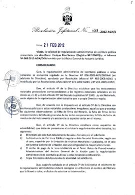 Resolución Jefatural N° 059-2012-AGN/J