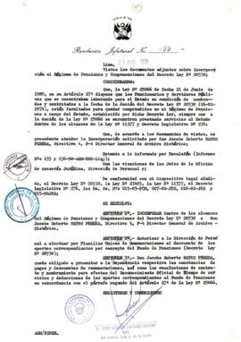 Resolución Jefatural N° 099-1991/AGN/J
