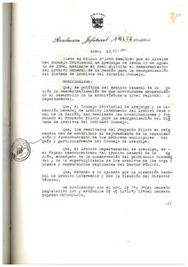 Resolución Jefatural N° 172-1984/AGN/J