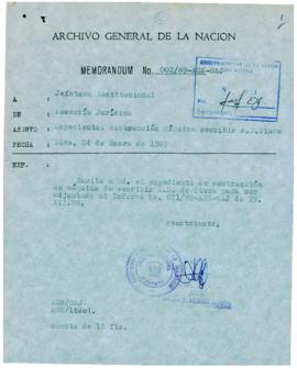 MEMORANDUM 002-89-AGN/JOAJ