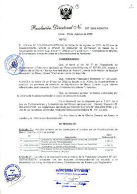 Resolución Directoral N° 057-2005-AGN/OTA