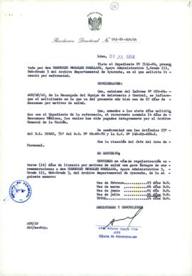 Resolución Directoral N° 49-84-AGN/OA
