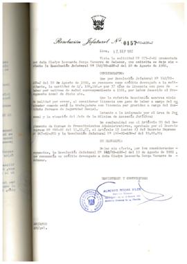 Resolución Jefatural N° 157-1982/AGN/J