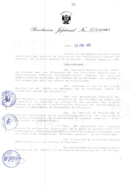 Resolución Jefatural N° 026-1995/AGN/J