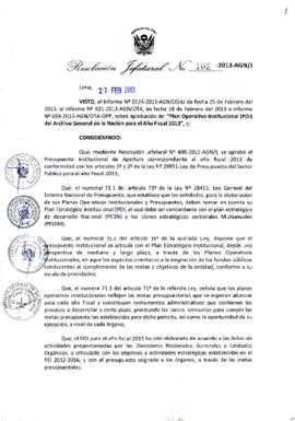 Resolución Jefatural N° 102-2013-AGN/J