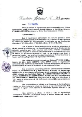 Resolución Jefatural N° 091-2014-AGN/J