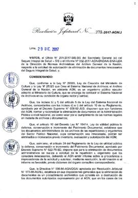 Resolución Jefatural N° 228-2017-AGN/J