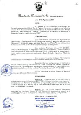 Resolución Directoral N° 055-2005-AGN/OTA