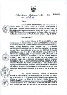 Resolución Jefatural N° 486-2009-AGN/J