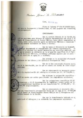 Resolución Jefatural N° 016-1986/AGN/J