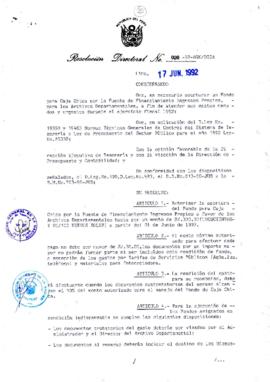 Resolución Directoral N° 020-92-AGN/DIGA